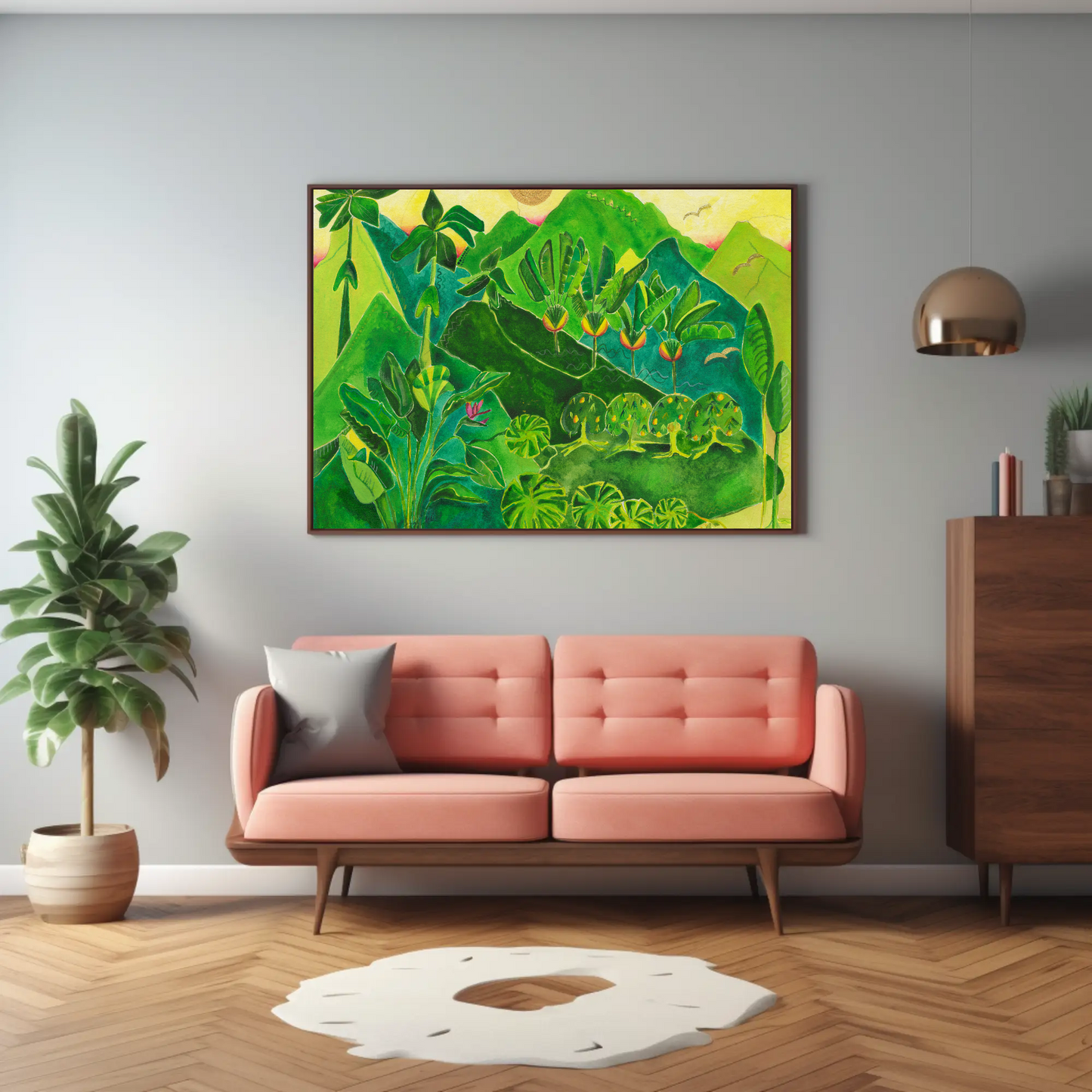 Golden Tropics: Wall Art Print