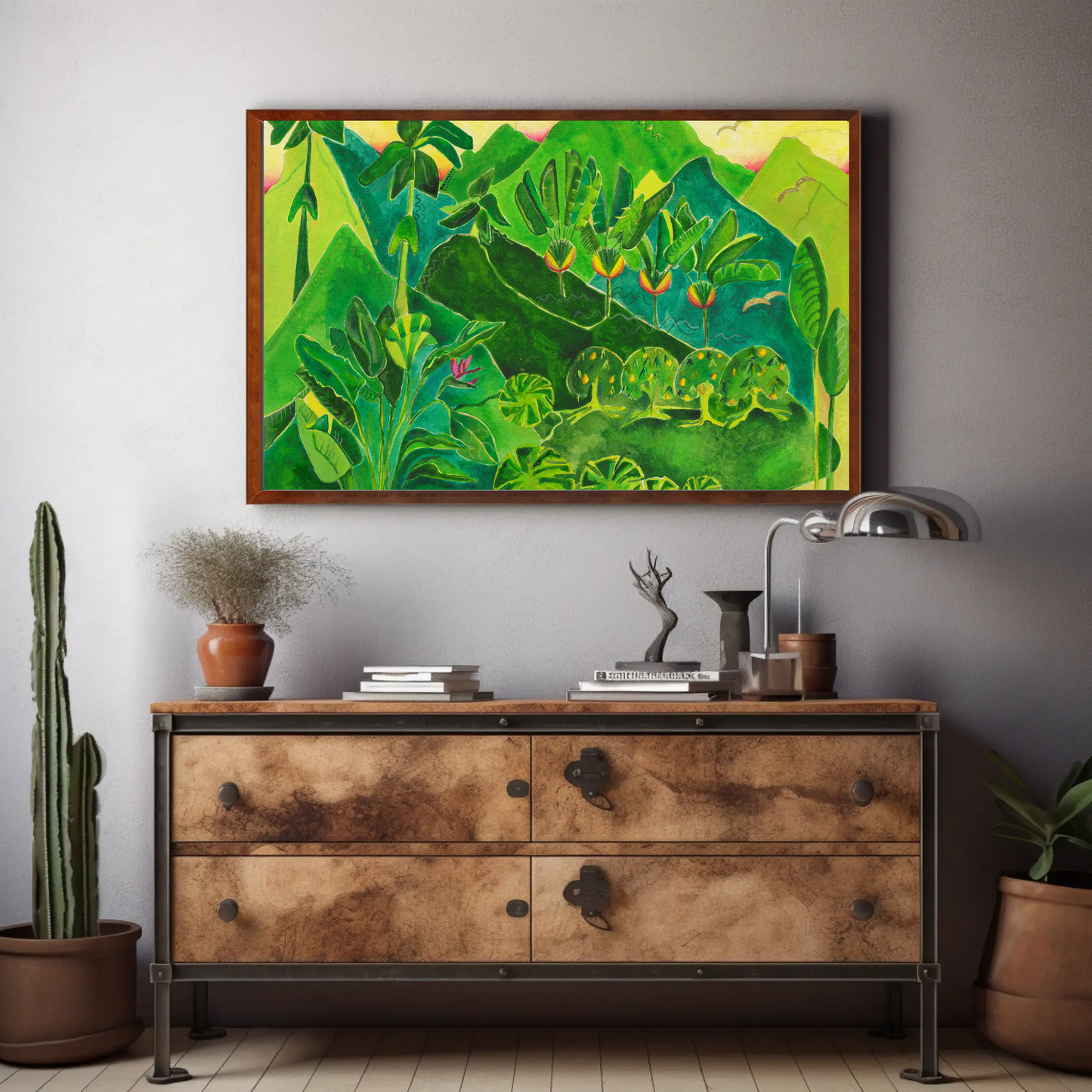 Golden Tropics: Wall Art Print