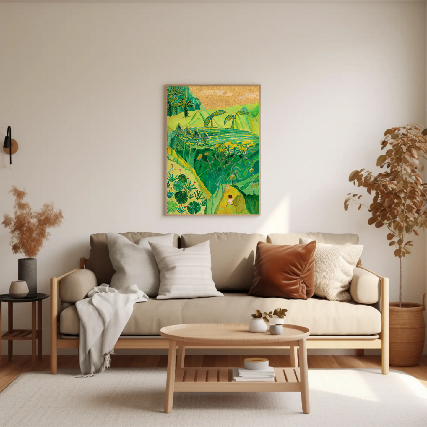 In Awe of the Mountain — Tropical Landscape Museum Quality Art Print