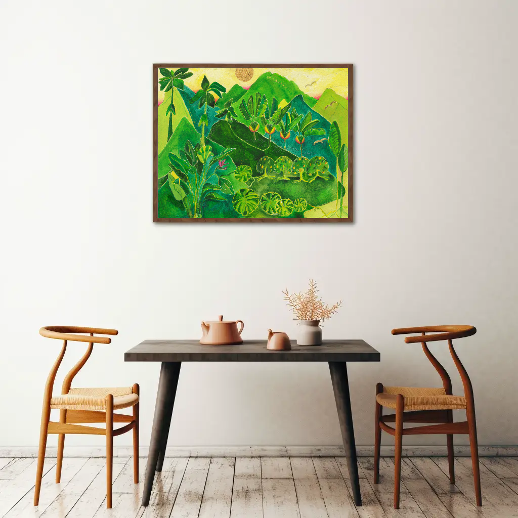 Golden Tropics: Wall Art Print