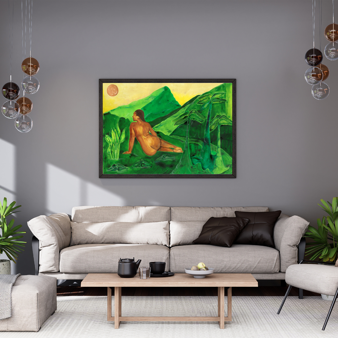 Basking In Golds & Greens: Wall Art Print