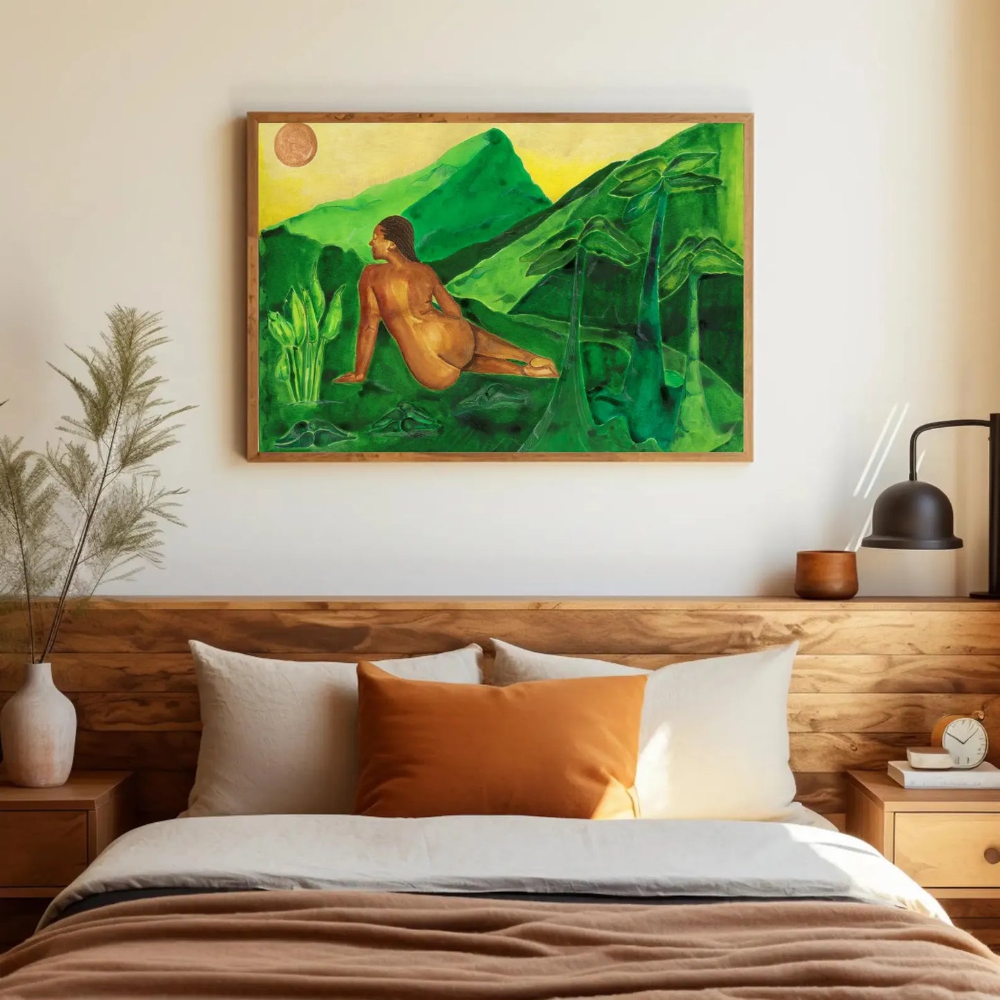 Basking In Golds & Greens: Wall Art Print