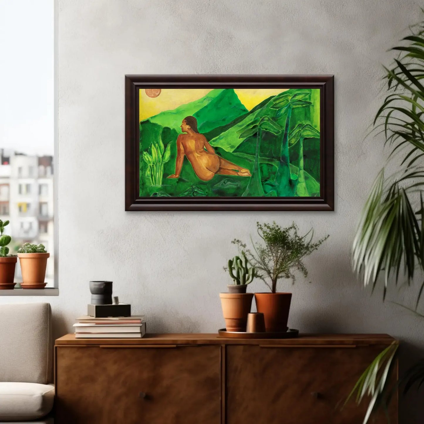 Basking In Golds & Greens: Wall Art Print