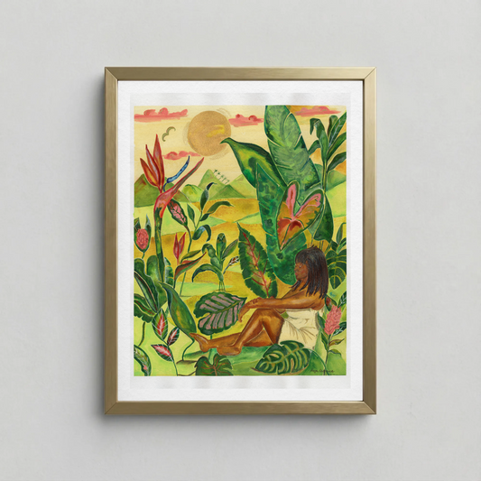 Where the Heliconia Grow – Tropical Botanical Art Print