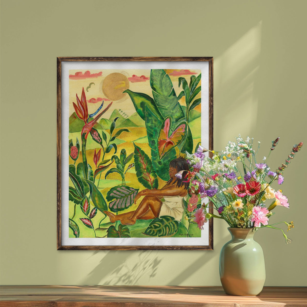 Where the Heliconia Grow – Tropical Botanical Art Print